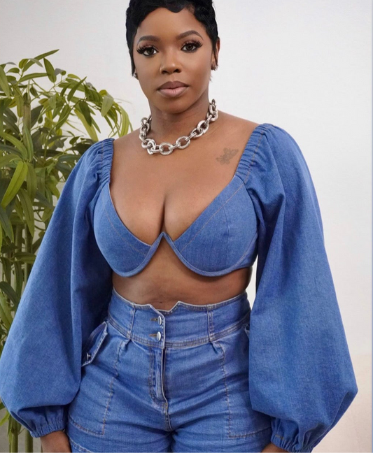 DENIM BRALETTE